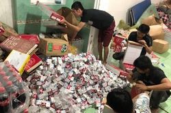 Bắt vụ cạo sửa thời hạn sử dụng sữa, nước giải khát, nước mắm của các thương hiệu nổi tiếng quy mô lớn