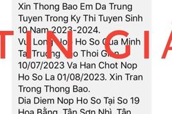 Cảnh báo tin nhắn lừa đảo trúng tuyển vào lớp 10 tại TP HCM