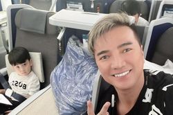 Đàm Vĩnh Hưng đưa con trai đi Mỹ, Hồng Diễm xinh tươi trước biển