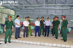 Ban Chỉ đạo diễn tập Khu vực phòng thủ tỉnh Nghệ An kiểm tra công tác chuẩn bị diễn tập