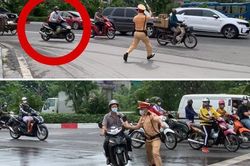Người vi phạm liều lĩnh, tăng ga bỏ chạy khi bị CSGT kiểm tra nồng độ cồn