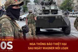 Bản tin 60s ngày 26/6: Nga thông báo thiệt hại sau vụ Wagner nổi loạn