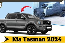 Kia Tasman bị 'tóm gọn' trên đường phố, đối thủ mới của Ford Ranger
