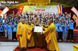 Đoàn thanh, thiếu niên phật tử Nghệ An đạt giải Nhất Hội trại 'Tuổi trẻ và Phật giáo' năm 2023 tại Hà Nội