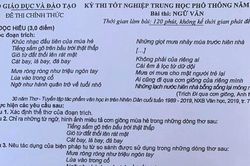 Lọt đề thi Ngữ Văn do thí sinh Cao Bằng chụp ảnh nhờ người thân trợ giúp