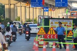 Giao thông trên đường Nguyễn Trãi qua khu vực rào chắn ổn định