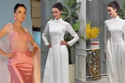 Vợ mẫu Tây của Bùi Tiến Dũng xinh đẹp cuốn hút khi diện áo dài Việt Nam, chuẩn con dâu Việt