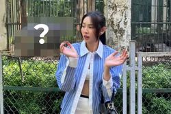 Thùy Tiên lộ vẻ mặt hốt hoảng, 'kêu cứu' khi bị một con vật lại gần