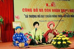 Xã Thượng Mỗ đón nhận danh hiệu đạt chuẩn nông thôn mới kiểu mẫu