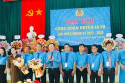 Ông Ksor Xuyên tái cử chức Chủ tịch Liên đoàn Lao động huyện Ia Pa khóa V