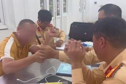 Vi phạm nồng độ cồn kịch khung, nam tài xế bị giữ xe trên cao tốc