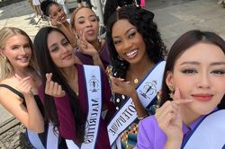 Đặng Thanh Ngân rạng rỡ bên dàn người đẹp Miss Supranational 2023
