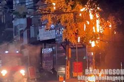 Thành phố Lạng Sơn: Cháy trên cột điện đoạn giao cắt đường Lê Lợi và Chu Văn An