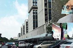 Bãi xe không phép sát mép tường trụ sở Bộ Công an