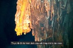 Cảnh hoang tàn của xác tàu Titanic ở độ sâu gần 4.000m dưới đại dương