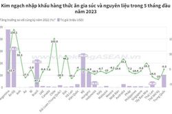 Việt Nam nhập khẩu gần 2,5 tỷ USD thức ăn gia súc nửa đầu năm 2023