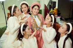 Hoa hậu Đỗ Thị Hà, Thiên Ân đẹp dịu dàng trong lễ ăn hỏi của Á hậu Phương Anh