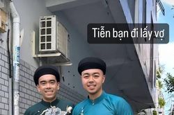 Thiếu gia Hoàng Việt bê tráp trong đám hỏi Á hậu Phương Anh