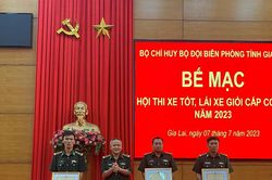 Bộ đội Biên phòng Gia Lai hội thi xe tốt, lái xe giỏi cấp cơ sở năm 2023