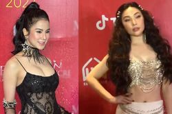 2 lần Diệp Lâm Anh 'chặt đẹp' Quỳnh Thư trên thảm đỏ: Khí chất chánh cung là đây