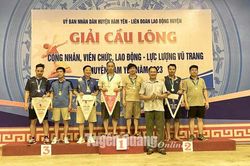 Hơn 120 vận động viên tham gia Giải cầu lông huyện Hàm Yên