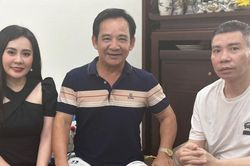 Hoa hậu Phan Kim Oanh và Quang Tèo đến thăm NSND Công Lý
