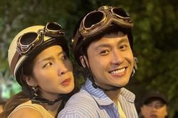 Những hình ảnh Khả Ngân và Thanh Sơn thân thiết nơi hậu trường phim 'Gia đình mình vui bất thình lình'