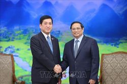 Thủ tướng Phạm Minh Chính tiếp Thống đốc tỉnh Kagoshima của Nhật Bản