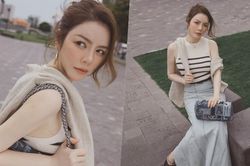 Lý Nhã Kỳ diện cây hàng hiệu sang chảnh xuống phố