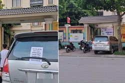 Đậu ôtô chắn ngang cổng trường mầm non, tài xế 'tái mặt' trước mẩu giấy nhắn gửi