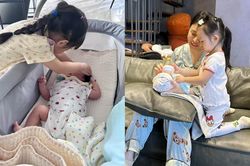 Ái nữ nhà Đàm Thu Trang - Cường Đô La ghi điểm vì hành động dành cho em trai