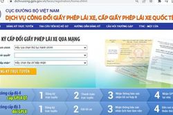 Hơn 12.160 hồ sơ đăng ký đổi bằng lái xe trực tuyến