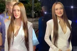 Nhã Phương 'sáng bừng' visual qua camera thường, diện váy xẻ tà cao dù đang bầu bí