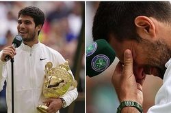 Alcaraz nói chiến thắng là 'khoảnh khắc đẹp nhất đời', Djokovic rơi lệ thừa nhận đối thủ trẻ hay hơn