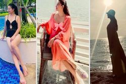 Thời trang đi biển của vợ cũ Shark Bình khác hoàn toàn với Phương Oanh