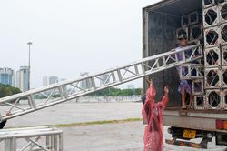 Lắp đặt phục vụ show diễn BlackPink tại sân Mỹ Đình