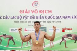 Chàng trai Hải Phòng lại giành Huy chương Vàng tại Vật bãi biển lần đầu tiên tổ chức ở Việt Nam