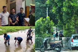 Thực nghiệm hiện trường vụ án cắt cổ cướp xe máy tại huyện Đông Anh (Hà Nội)