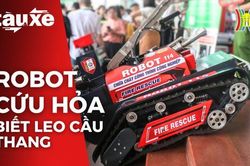 Robot cứu hỏa biết leo cầu thang | Bản tin Tàu và Xe | 22/07/2023