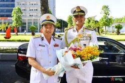 Tư lệnh Hải quân Trần Thanh Nghiêm đón, hội đàm với Tư lệnh Hải quân Ấn Độ