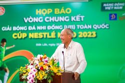 Họp báo VCK giải bóng đá nhi đồng toàn quốc 2023
