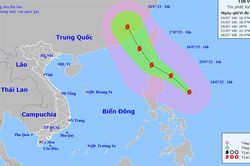 Thời tiết ngày 25/7: Bão Doksuri có khả năng mạnh lên ở mức siêu bão, biển động dữ dội
