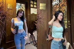 Bạn gái Đoàn Văn Hậu khoe vóc dáng 'mình hạc xương mai'