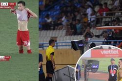 Hoàng Đức hồi hộp chờ VAR công nhận bàn thắng, Viettel thắng 4-0 trong trận đấu bù giờ 16 phút