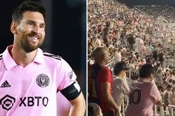 VIDEO cho thấy hiệu ứng khủng khiếp của Messi, CĐV Inter Miami lũ lượt bỏ về khi 'M10' rời sân