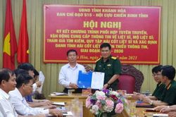 Ban Chỉ đạo 515 tỉnh và Hội Cựu chiến binh tỉnh Khánh Hòa: Ký kết chương trình phối hợp về công tác tìm kiếm, quy tập hài cốt liệt sĩ