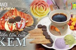 Một ngày chỉ ăn kem: lẩu kem, hoa kem, bánh mì kem | HANOI Reviews | 29/07/2023
