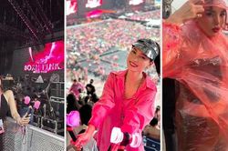 Kỳ Duyên, Phương Nga bất chấp mưa gió, 'nhuộm hồng' concert BlackPink