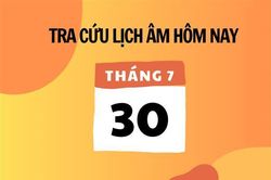 Xem lịch âm hôm nay 30/7 và ngày mai