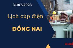 Lịch cúp điện hôm nay ngày 31/07/2023 tại Đồng Nai